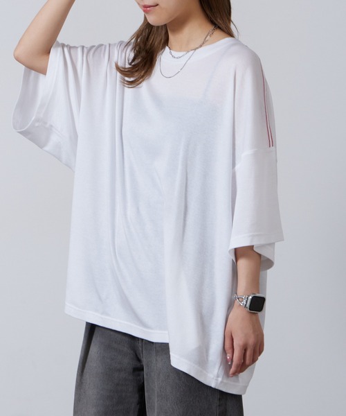 superNova.(スーパーノヴァ)の「superNova. / スーパーノヴァ Big Tee-Lyocell Knit ニットトップス(ニット/セーター・メンズ・ブラック/ホワイト・S)」の15枚目の写真