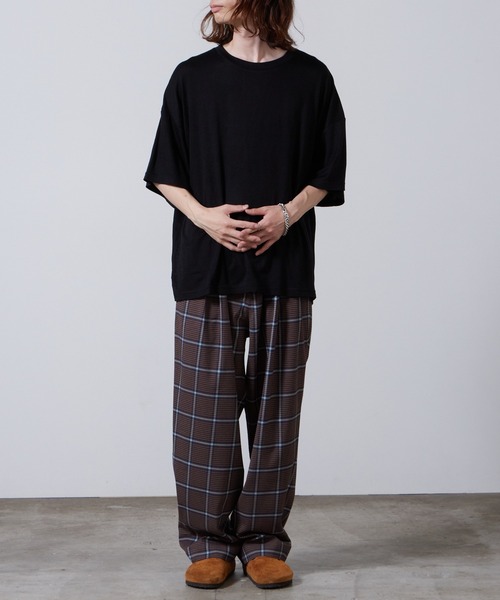 superNova.(スーパーノヴァ)の「superNova. / スーパーノヴァ Big Tee-Lyocell Knit ニットトップス(ニット/セーター・メンズ・ブラック/ホワイト・S)」の16枚目の写真