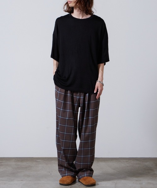 superNova.(スーパーノヴァ)の「superNova. / スーパーノヴァ Big Tee-Lyocell Knit ニットトップス(ニット/セーター・メンズ・ブラック/ホワイト・S)」の17枚目の写真