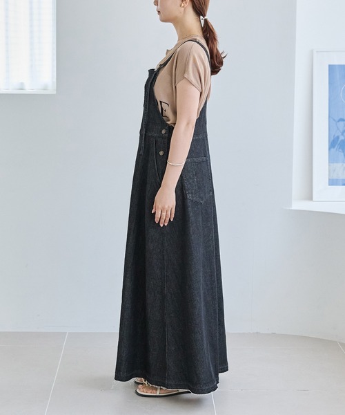 LAVEANGE（ラビアンジェ）の「デニムジャンパースカート（ジャンパースカート・レディース・ブラック/ブルー・5L/4L/3L/LL/M）」の15枚目の写真