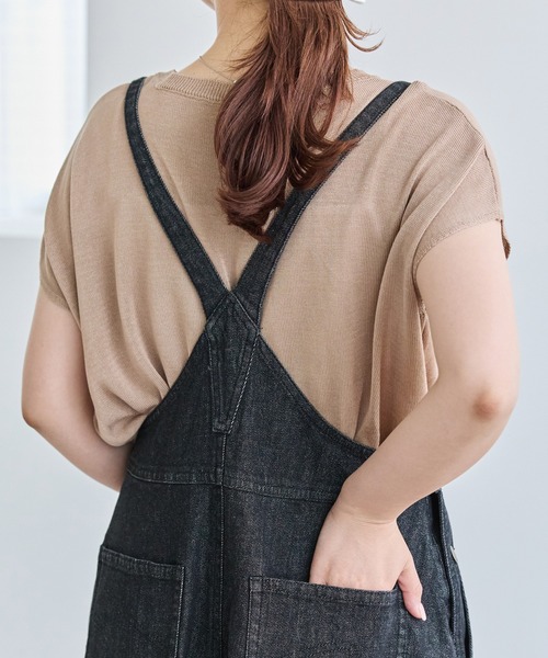 LAVEANGE（ラビアンジェ）の「デニムジャンパースカート（ジャンパースカート・レディース・ブラック/ブルー・5L/4L/3L/LL/M）」の19枚目の写真