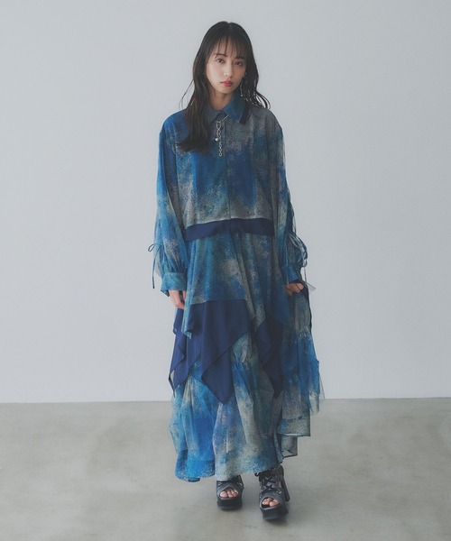 HARE ハレ YUMA TAKAHASHI×HARE レイヤードデザインシャツ セール】【YUMA TAKAHASHI×HARE】レイヤードデザインシャツ