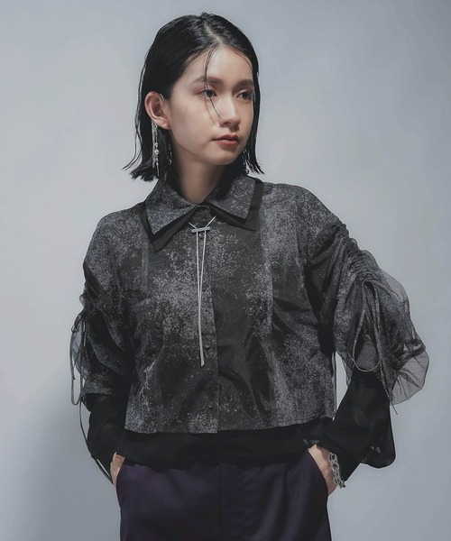 HARE ハレ YUMA TAKAHASHI×HARE レイヤードデザインシャツ セール】【YUMA TAKAHASHI×HARE】レイヤードデザインシャツ