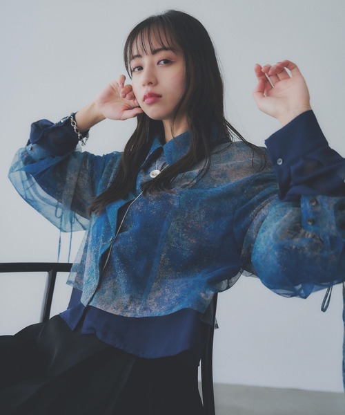 HARE ハレ YUMA TAKAHASHI×HARE レイヤードデザインシャツ セール】【YUMA TAKAHASHI×HARE】レイヤードデザインシャツ