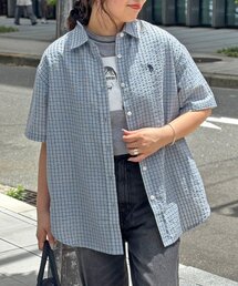 U.S. POLO ASSN. | シアサッカー半袖シャツ(シャツ/ブラウス)