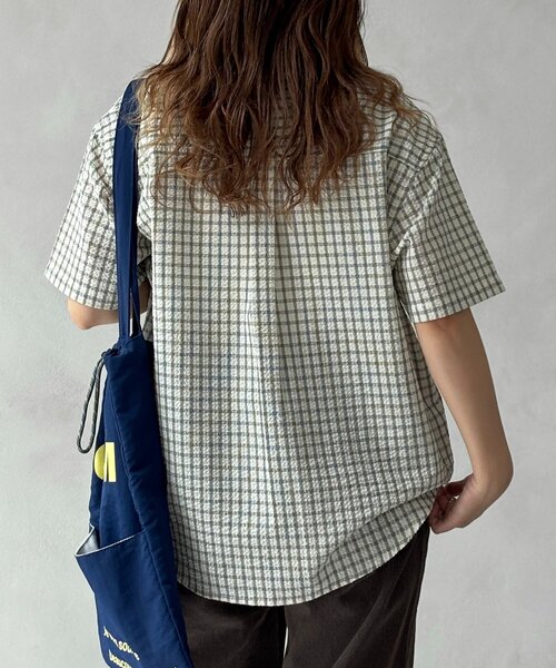 U.S. POLO ASSN.(ユーエスポロアッスン)の「【U.S. POLO ASSN.】シアサッカー半袖シャツ(シャツ/ブラウス・レディース・ブルー/アイボリー/ブラウン/イエロー・FREE)」の21枚目の写真