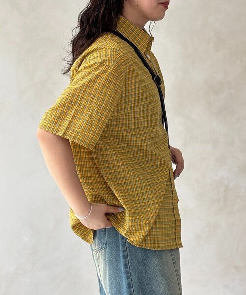 U.S. POLO ASSN.(ユーエスポロアッスン)の「【U.S. POLO ASSN.】シアサッカー半袖シャツ(シャツ/ブラウス・レディース・ブルー/アイボリー/ブラウン/イエロー・FREE)」の13枚目の写真