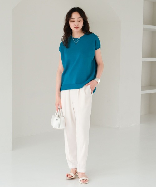 Elura（エルーラ）の「サラサラリラクシーテーパードパンツ＜低身長サイズあり＞/321522（その他パンツ・レディース・ブラック/ネイビー/グリーン/ホワイト・LARGE/MEDIUM/SMALL/FREE(S)）」の5枚目の写真