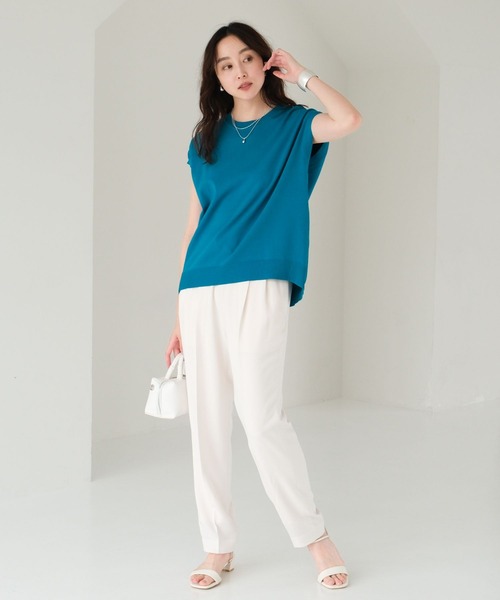 Elura（エルーラ）の「サラサラリラクシーテーパードパンツ＜低身長サイズあり＞/321522（その他パンツ・レディース・ブラック/ネイビー/グリーン/ホワイト・LARGE/MEDIUM/SMALL/FREE(S)）」の6枚目の写真