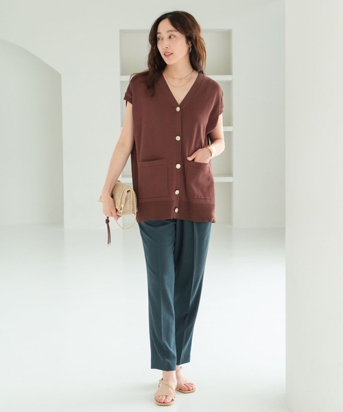 Elura（エルーラ）の「サラサラリラクシーテーパードパンツ＜低身長サイズあり＞/321522（その他パンツ・レディース・ブラック/ネイビー/グリーン/ホワイト・LARGE/MEDIUM/SMALL/FREE(S)）」の12枚目の写真