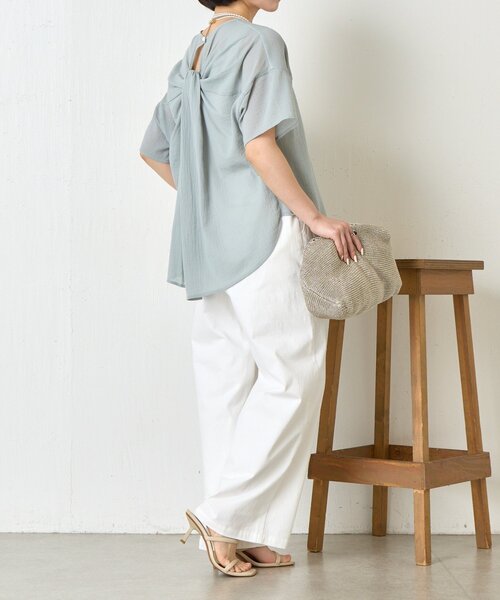 Jena espace merveilleux（ジェナ　エスパスメルヴェイユ）の「メンストレッチイージーパンツ（その他パンツ・レディース・ブラック/オフホワイト/グリーン・FREE）」の5枚目の写真