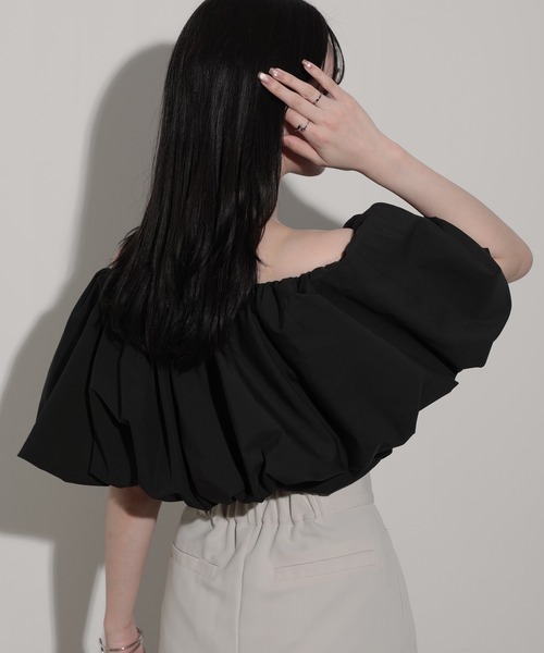 nouvellemoi(ヌーベルモイ)の「ボリュームオフショルブラウス(シャツ/ブラウス・レディース・ホワイト/ブラック/モカ/ライトグレー・M/S/L)」の18枚目の写真