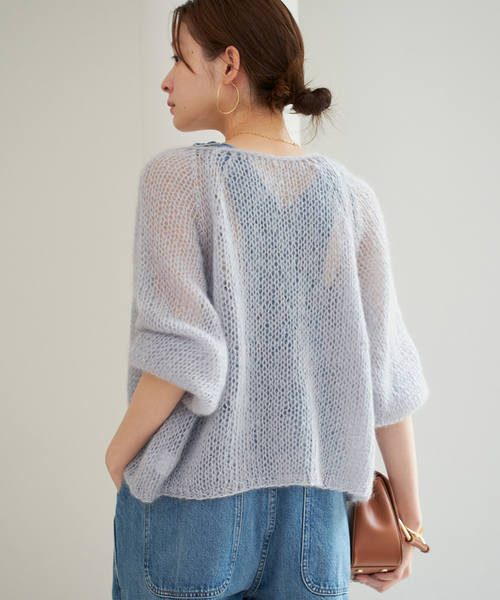 ★今期★ Plage シルクモヘヤ mix HAND ニット セール】シルクモヘヤ mix HAND ニット（ニット/セーター）｜Plage