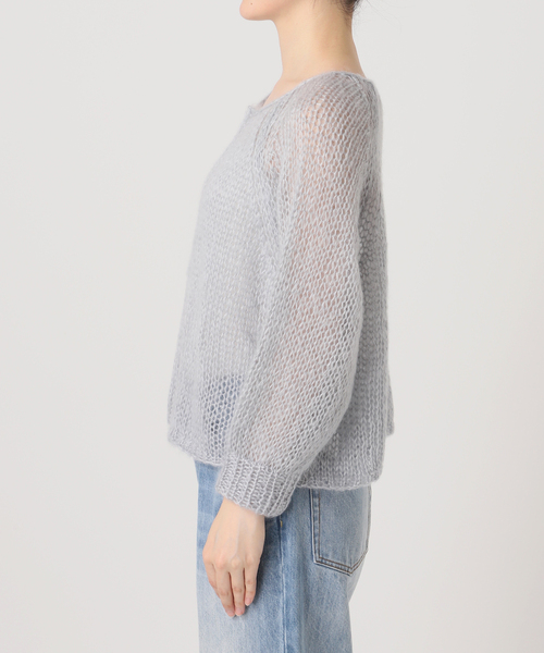 プラージュ 20AW イタリアヤーン HANDKNIT モヘアニット グレー プラージュ 20AW イタリアヤーン HANDKNIT モヘアニット グレー