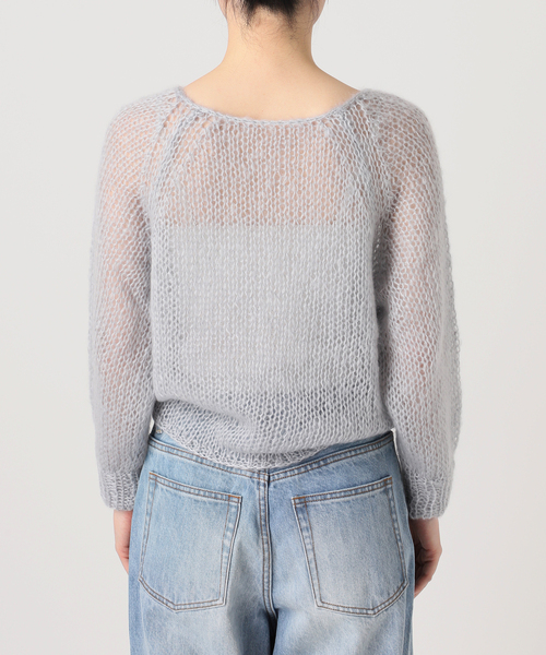 Plage｜SESIAシルクモヘヤニット ブルー シルクモヘヤ mix HAND ニット（ニット／セーター）｜Plage