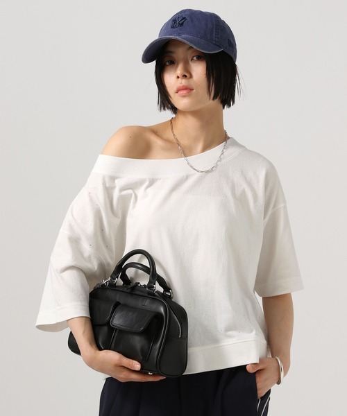 BAYFLOW(ベイフロー)の「ラインストーンオフショルプルオーバー(Tシャツ/カットソー・レディース・チャコール/オフホワイト/ブルー・FREE)」の8枚目の写真