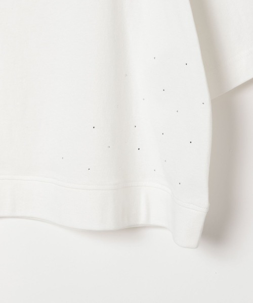 BAYFLOW(ベイフロー)の「ラインストーンオフショルプルオーバー(Tシャツ/カットソー・レディース・チャコール/オフホワイト/ブルー・FREE)」の15枚目の写真