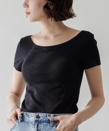 BAMBI WATER（バンビウォーター）の「【特許取得】カップ付き ボートネックT 半袖 ブラトップ（Tシャツ/カットソー）」