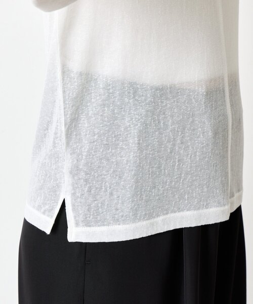 Jena espace merveilleux（ジェナ　エスパスメルヴェイユ）の「ボートネックシアーカットソー（Tシャツ/カットソー・レディース・グレー/オフホワイト/ブラック・FREE）」の14枚目の写真