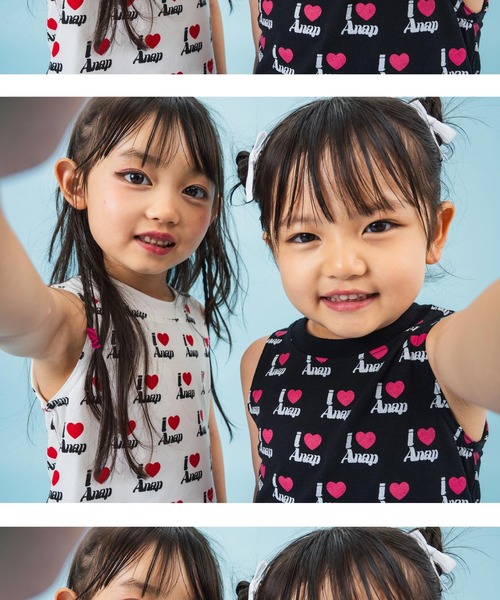 ANAP kids（アナップキッズ）の「ILOVE ANAP  タンクトップ【ジュニアお揃い】（タンクトップ・キッズ・イエロー/ブラック/ホワイト・120cm/110cm/130cm）」の16枚目の写真