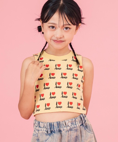 ANAP kids（アナップキッズ）の「ILOVE ANAP  タンクトップ【ジュニアお揃い】（タンクトップ・キッズ・イエロー/ブラック/ホワイト・120cm/110cm/130cm）」の11枚目の写真