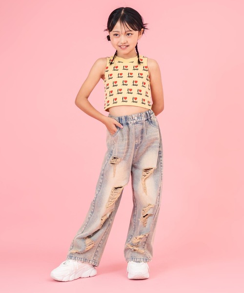 ANAP kids（アナップキッズ）の「ILOVE ANAP  タンクトップ【ジュニアお揃い】（タンクトップ・キッズ・イエロー/ブラック/ホワイト・120cm/110cm/130cm）」の14枚目の写真