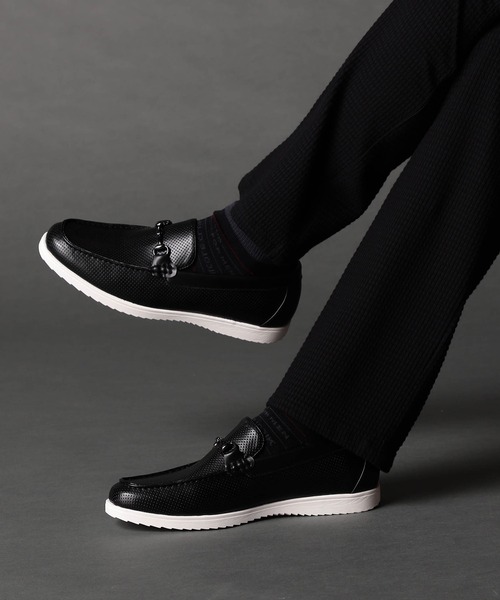 NICOLE CLUB FOR MEN(ニコルクラブフォーメン)の「ビットローファースニーカー(スニーカー・メンズ・オフホワイト/ブラック/チャコール・26.5cm/27.5cm/25.5cm)」の10枚目の写真