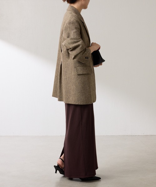 COLLAGE GALLARDAGALANTE（コラージュガリャルダガランテ）の「ネップオーバージャケット（テーラードジャケット・レディース・ブラウン/チャコールグレー・FREE）」の18枚目の写真