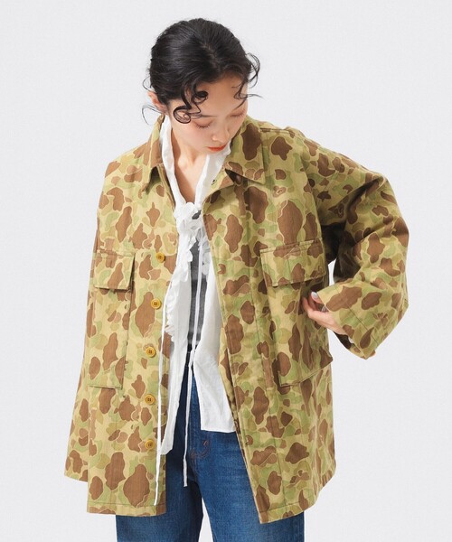 Buzz Rickson's（バズリクソンズ）の「【別注】BUZZ RICKSON'S / ヘリンボーン カモ ジャケット（ミリタリージャケット・レディース・カモフラージュ・ONE SIZE）」の10枚目の写真