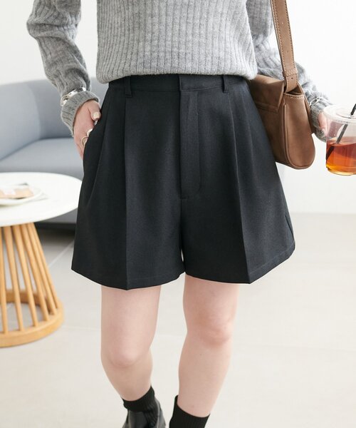 DISCOAT（ディスコート）の「メランジショートパンツ（その他パンツ・レディース・ブラック/チャコールグレー・FREE）」の2枚目の写真