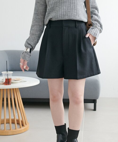 DISCOAT（ディスコート）の「メランジショートパンツ（その他パンツ・レディース・ブラック/チャコールグレー・FREE）」の8枚目の写真