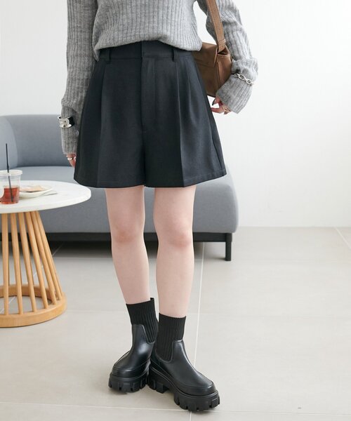 DISCOAT（ディスコート）の「メランジショートパンツ（その他パンツ・レディース・ブラック/チャコールグレー・FREE）」の6枚目の写真