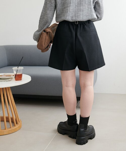 DISCOAT（ディスコート）の「メランジショートパンツ（その他パンツ・レディース・ブラック/チャコールグレー・FREE）」の3枚目の写真