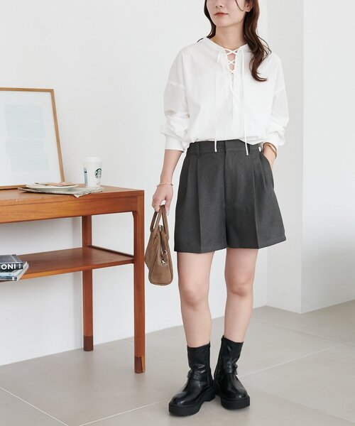 DISCOAT（ディスコート）の「メランジショートパンツ（その他パンツ・レディース・ブラック/チャコールグレー・FREE）」の18枚目の写真