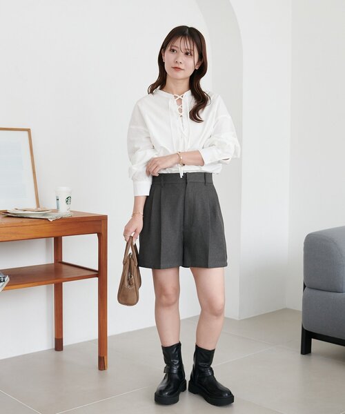 DISCOAT（ディスコート）の「メランジショートパンツ（その他パンツ・レディース・ブラック/チャコールグレー・FREE）」の17枚目の写真