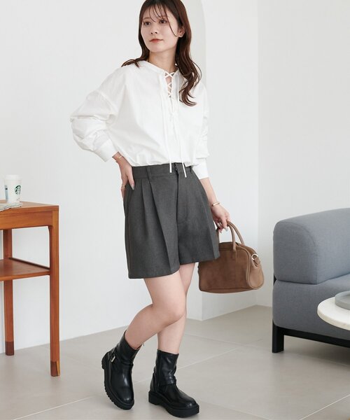 DISCOAT（ディスコート）の「メランジショートパンツ（その他パンツ・レディース・ブラック/チャコールグレー・FREE）」の16枚目の写真