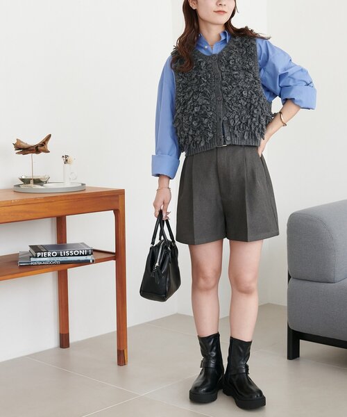 DISCOAT（ディスコート）の「メランジショートパンツ（その他パンツ・レディース・ブラック/チャコールグレー・FREE）」の10枚目の写真