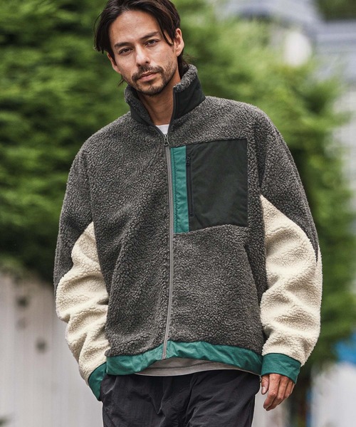 mj10945-ボアフリース切替ジャケット（その他アウター）｜CAMBIO