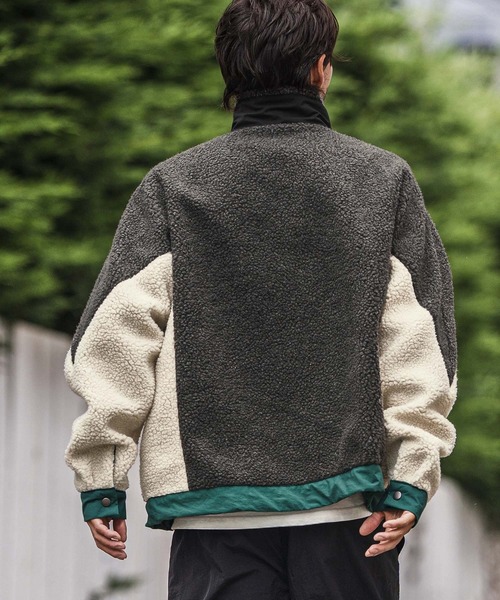 カレンダー　フリース mj10945-ボアフリース切替ジャケット（その他アウター）｜CAMBIO