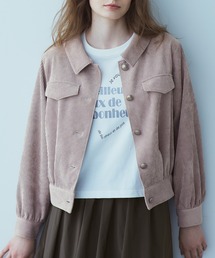 STRAWBERRY-FIELDS | ソフトコーデュロイ_バックリボンコーデュロイジャンパー(テーラードジャケット)