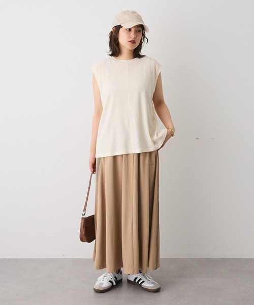 CRAFT STANDARD BOUTIQUE（クラフトスタンダードブティック）の「接触冷感/UVカット/速乾 トラックスカート（スカート・レディース・アイボリー/ブラック/チャコールグレー/ベージュ・L/M）」の7枚目の写真