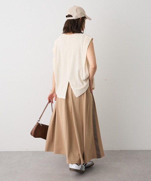 CRAFT STANDARD BOUTIQUE（クラフトスタンダードブティック）の「接触冷感/UVカット/速乾 トラックスカート（スカート・レディース・アイボリー/ブラック/チャコールグレー/ベージュ・L/M）」の9枚目の写真