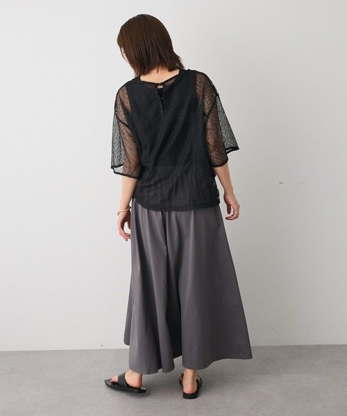 CRAFT STANDARD BOUTIQUE（クラフトスタンダードブティック）の「接触冷感/UVカット/速乾 トラックスカート（スカート・レディース・アイボリー/ブラック/チャコールグレー/ベージュ・L/M）」の20枚目の写真