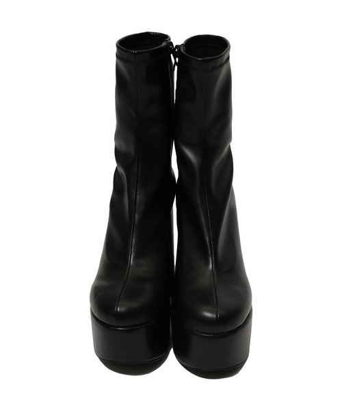 SPIRALGIRL（スパイラルガール）の「美脚ショートブーツ（ブーツ・レディース・ブラック・MEDIUM/LARGE）」の4枚目の写真