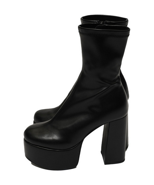 SPIRALGIRL（スパイラルガール）の「美脚ショートブーツ（ブーツ・レディース・ブラック・MEDIUM/LARGE）」の5枚目の写真