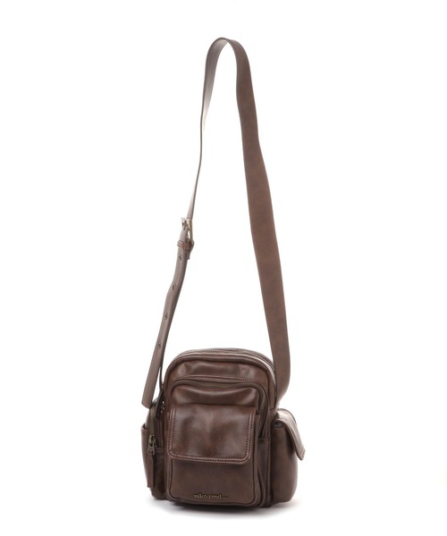 niko and...（ニコアンド）の「《500mlボトル収納可能》PUマルチポケットショルダーバッグ（ショルダーバッグ・レディース・ダークブラウン/ブラック・0）」の16枚目の写真