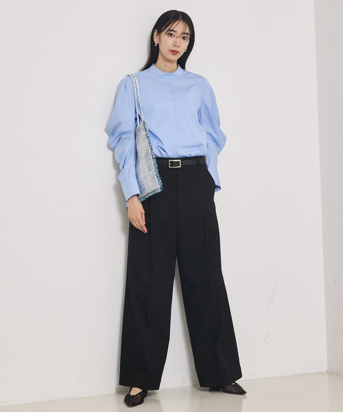 qualite（カリテ）の「TCツイルWループタックパンツ（その他パンツ・レディース・ベージュ/ブラック・36/38）」の18枚目の写真