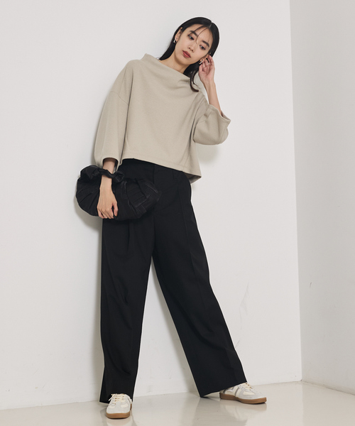 qualite（カリテ）の「TCツイルWループタックパンツ（その他パンツ・レディース・ベージュ/ブラック・36/38）」の20枚目の写真