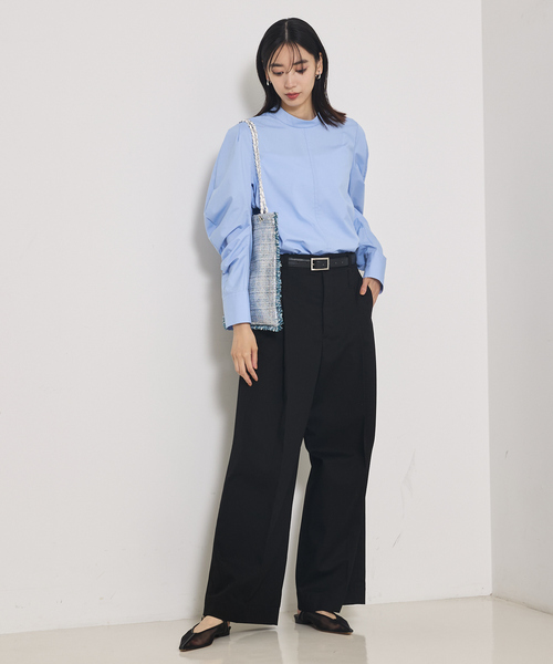 qualite（カリテ）の「TCツイルWループタックパンツ（その他パンツ・レディース・ベージュ/ブラック・36/38）」の22枚目の写真