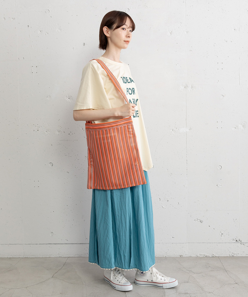 POU DOU DOU（プードゥドゥ）の「ストライプショルダーバッグ（ショルダーバッグ・レディース・オレンジ・フリー）」の4枚目の写真